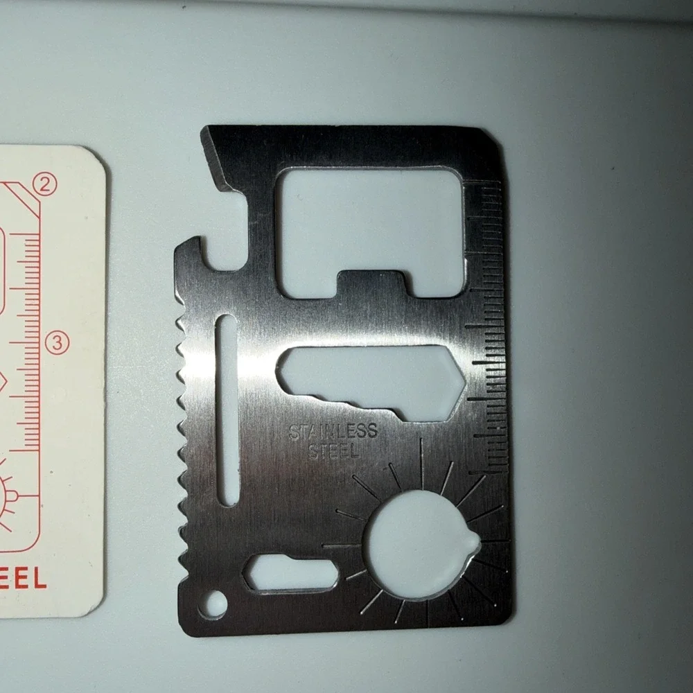 Credit Card Size Multi-Tool Survival Bottle Opener Stainless Steel